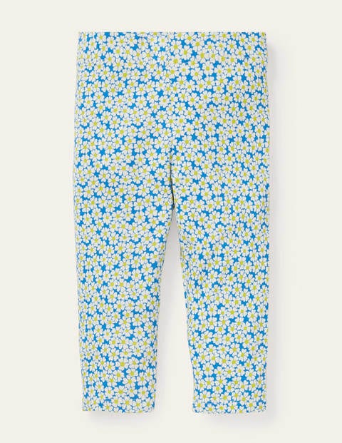 Fröhliche 7/8-Leggings - Marokkoblau, Gänseblümchenmuster Fröhliche 7/8-Leggings - Marokkoblau, Gänseblümchenmuster