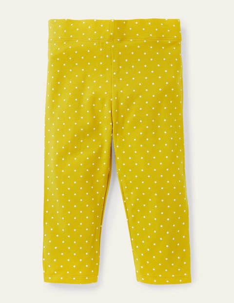 Fun Cropped Leggings - Daffodil Yellow Pin Spot Fun Cropped Leggings - Daffodil Yellow Pin Spot