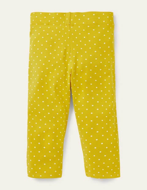 Fun Cropped Leggings - Daffodil Yellow Pin Spot Fun Cropped Leggings - Daffodil Yellow Pin Spot