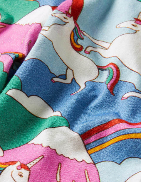 Fröhliche 7/8-Leggings - Bunt, Berge mit Einhörnern Fröhliche 7/8-Leggings - Bunt, Berge mit Einhörnern