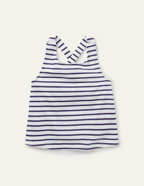Cross-back Tank - White/Indigo Navy Stripe Cross-back Tank - White/Indigo Navy Stripe