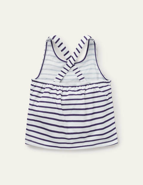 Cross-back Tank - White/Indigo Navy Stripe Cross-back Tank - White/Indigo Navy Stripe