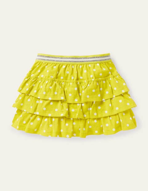 Jersey Ruffle Skort - Maximillion Yellow Spot Jersey Ruffle Skort - Maximillion Yellow Spot