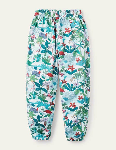 Relaxed Woven Printed Pants - Ivory Darwin Island