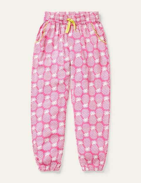 Lässige Webhose - Pink, Geometrisches Ananasmuster Lässige Webhose - Pink, Geometrisches Ananasmuster