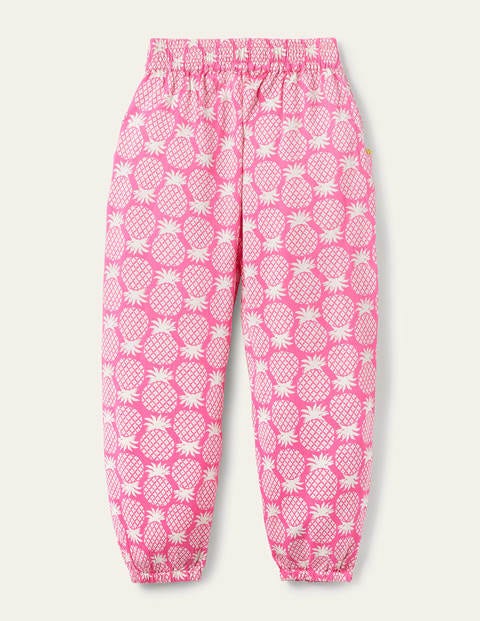 Lässige Webhose - Pink, Geometrisches Ananasmuster Lässige Webhose - Pink, Geometrisches Ananasmuster
