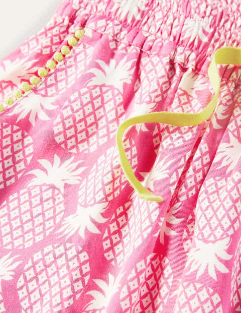 Lässige Webhose - Pink, Geometrisches Ananasmuster Lässige Webhose - Pink, Geometrisches Ananasmuster