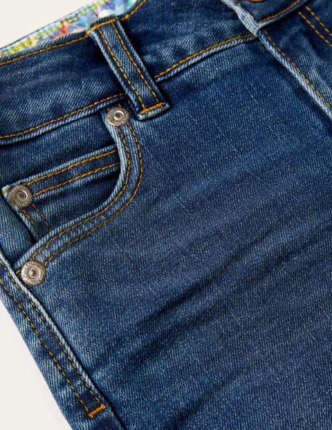 Lange Denim-Shorts - Mittleres Vintageblau Lange Denim-Shorts - Mittleres Vintageblau