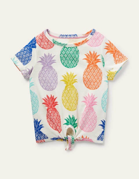 Tie-front T-shirt - Multi Giant Pineapples Tie-front T-shirt - Multi Giant Pineapples