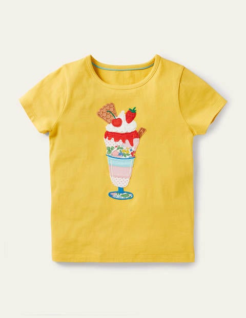 T-shirt à grand appliqué - Glace jaune maïs T-shirt à grand appliqué - Glace jaune maïs