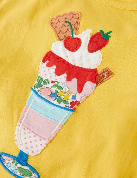T-shirt à grand appliqué - Glace jaune maïs T-shirt à grand appliqué - Glace jaune maïs
