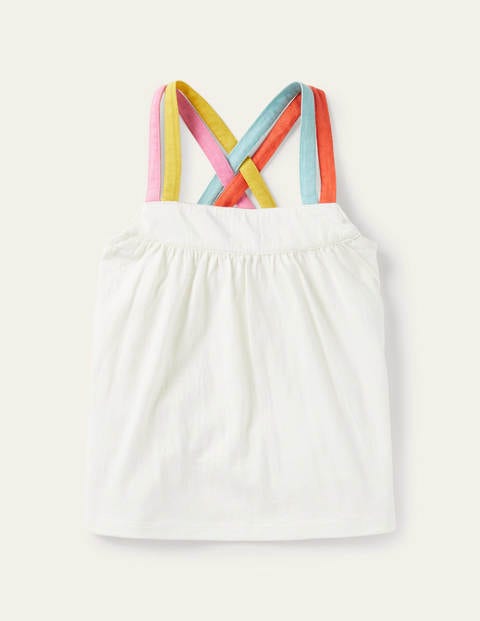 Rainbow Strap Vest - Ivory Rainbow Strap Vest - Ivory