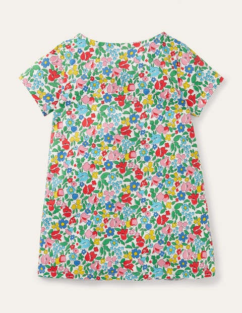 Summer Appliqué Pocket Tunic - Multi Ditsy Floral Ice Cream Summer Appliqué Pocket Tunic - Multi Ditsy Floral Ice Cream