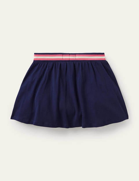 Jerseyskort mit Applikation - Schuluniform-Navy, Einhorn Jerseyskort mit Applikation - Schuluniform-Navy, Einhorn