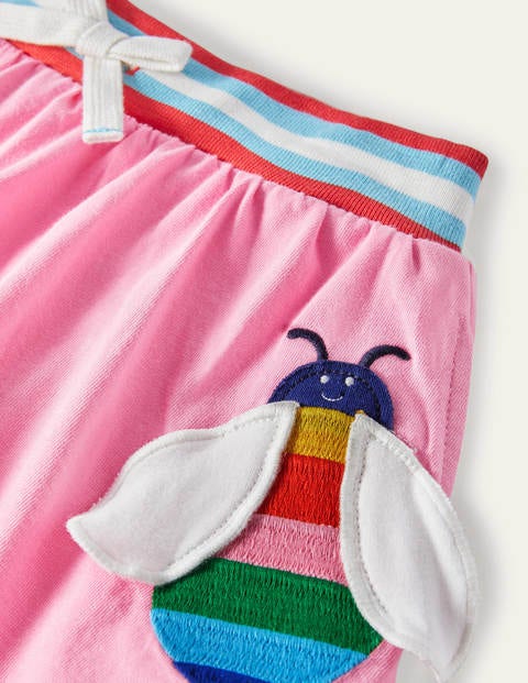 Jerseyskort mit Applikation - Pflaumenblütenrosa, Biene Jerseyskort mit Applikation - Pflaumenblütenrosa, Biene