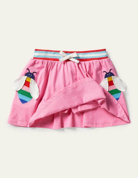 Jerseyskort mit Applikation - Pflaumenblütenrosa, Biene Jerseyskort mit Applikation - Pflaumenblütenrosa, Biene