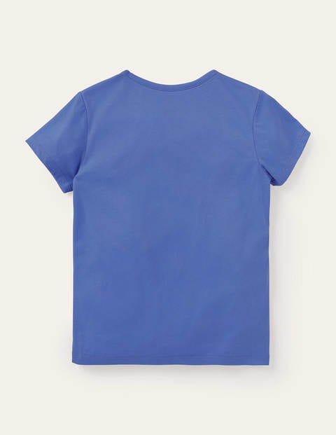 Rainbow Appliqué T-shirt - Gulf Blue Elephant Rainbow Appliqué T-shirt - Gulf Blue Elephant