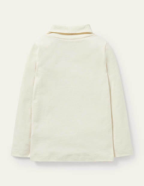 Roll Neck Supersoft T-shirt - Ivory Roll Neck Supersoft T-shirt - Ivory