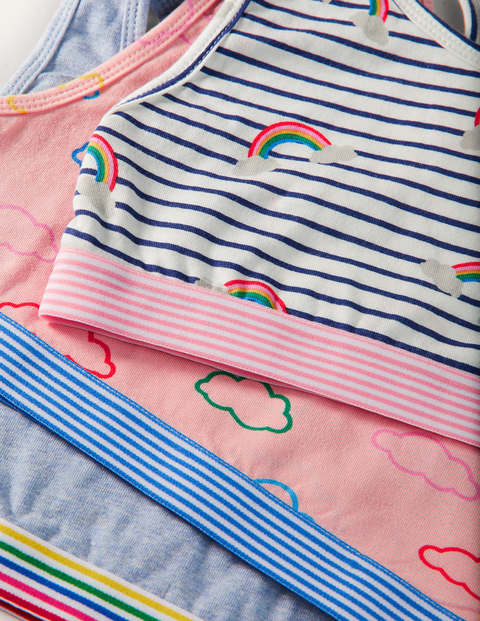 Sportliche Bustiers im 3er-Pack - Regenbogen/Wolken Sportliche Bustiers im 3er-Pack - Regenbogen/Wolken