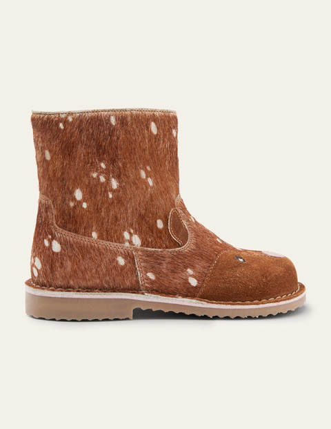 Cosy Short Leather Boots - Deer Hair on Hide Cosy Short Leather Boots - Deer Hair on Hide