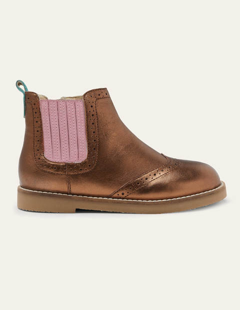 Leather Chelsea Boots - Bronze Metallic Leather Chelsea Boots - Bronze Metallic