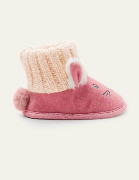 Bunny Knitted Slipper Booties - Boto Pink Bunny Knitted Slipper Booties - Boto Pink