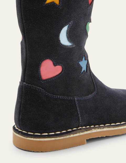 Tall Boots - Navy Suede Rainbow Tall Boots - Navy Suede Rainbow