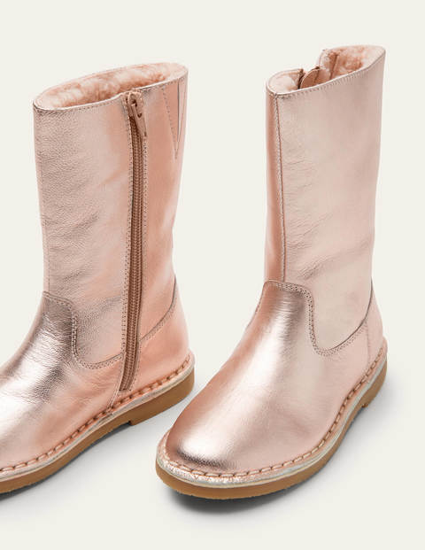 Tall Boots - Rose Gold Metallic Tall Boots - Rose Gold Metallic