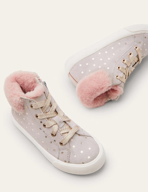 Top Sneakers - Grey Suede Stars | Boden 