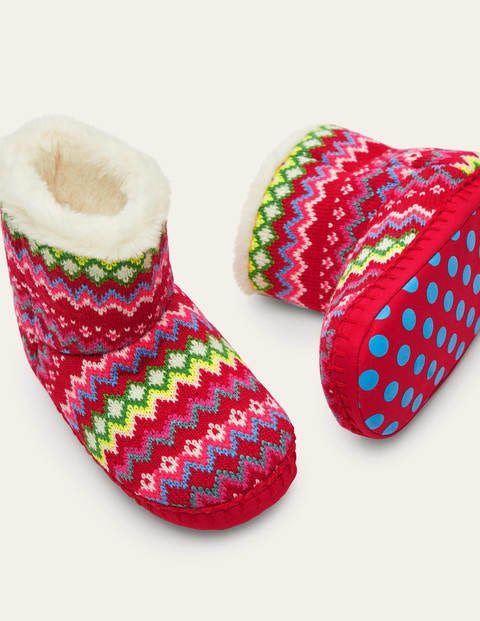 Chaussons bottillons - Motif jacquard multi Chaussons bottillons - Motif jacquard multi