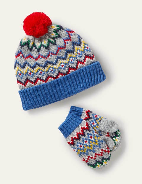 Fair Isle Hat and Mittens Set