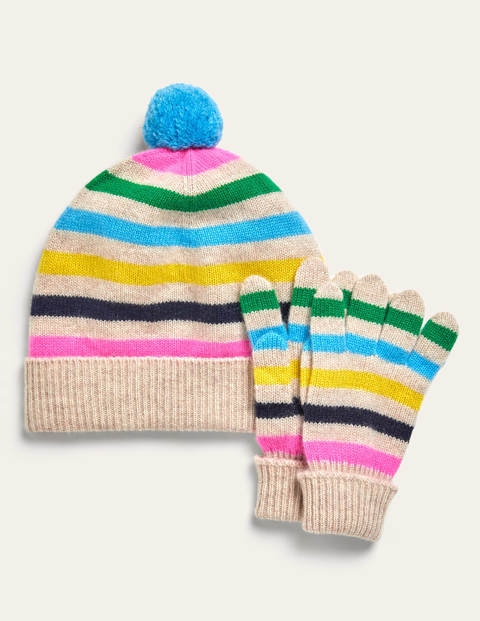 Striped Cashmere Knitted Set - Multi