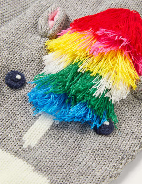 Origineller Pferdschal - Grau Meliert, Regenbogen Origineller Pferdschal - Grau Meliert, Regenbogen