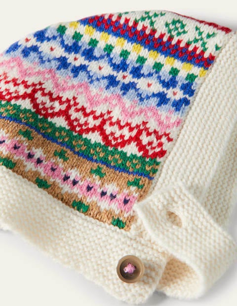 Fair Isle Knitted Bonnet - Multi Fair Isle Knitted Bonnet - Multi