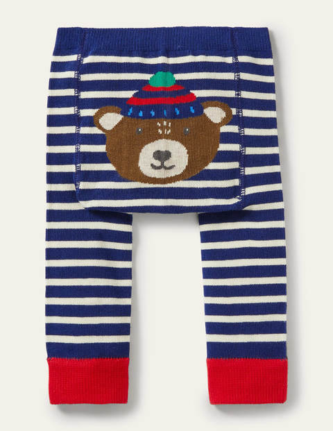 Strick-Leggings - Schuluniform-Navy, Bär Strick-Leggings - Schuluniform-Navy, Bär