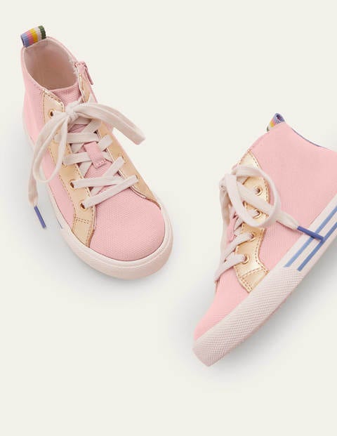 Canvas High Top Trainers - Boto Pink
