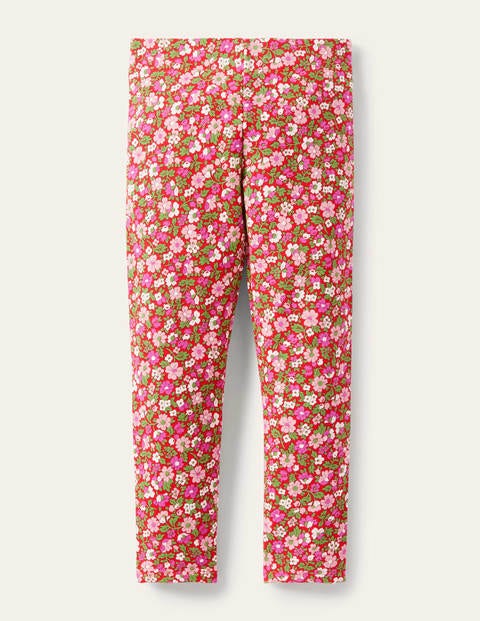Fröhliche bequeme Leggings - Rockabilly-Rot/Vintage, Blumenmuster Fröhliche bequeme Leggings - Rockabilly-Rot/Vintage, Blumenmuster