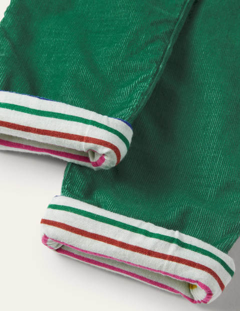 Gefütterte Cordhose zum Hineinschlüpfen - Waldgrün Gefütterte Cordhose zum Hineinschlüpfen - Waldgrün