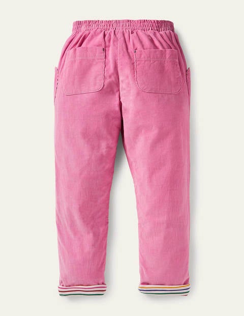 Gefütterte Cordhose zum Hineinschlüpfen - Helles Blütenrosa Gefütterte Cordhose zum Hineinschlüpfen - Helles Blütenrosa