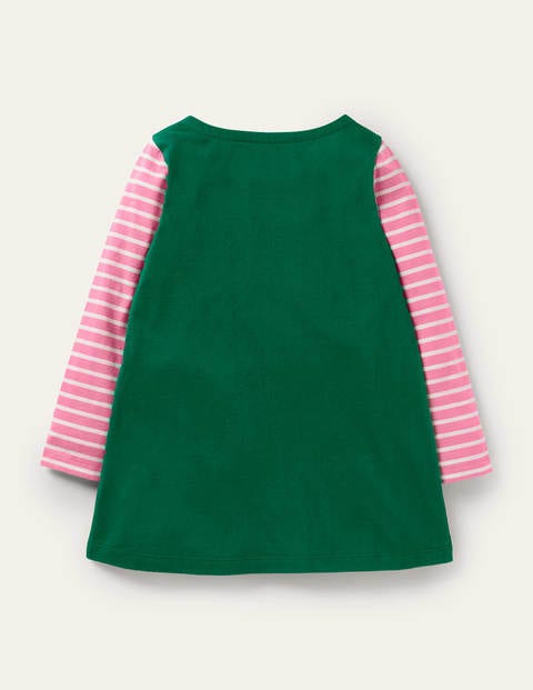 Appliqué Pocket Tunic - Forest Green Fairies Appliqué Pocket Tunic - Forest Green Fairies