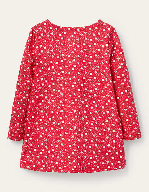 Appliqué Pocket Tunic - Floral Ditsy Rose Deer Appliqué Pocket Tunic - Floral Ditsy Rose Deer