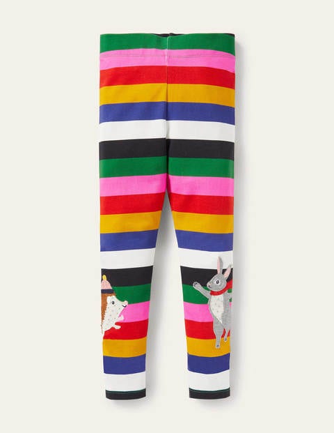 Fun Appliqué Leggings - Multi Stripe Animals Fun Appliqué Leggings - Multi Stripe Animals