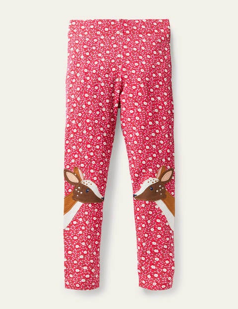 Fun Appliqué Leggings - Floral Ditsy Rose Deer Fun Appliqué Leggings - Floral Ditsy Rose Deer