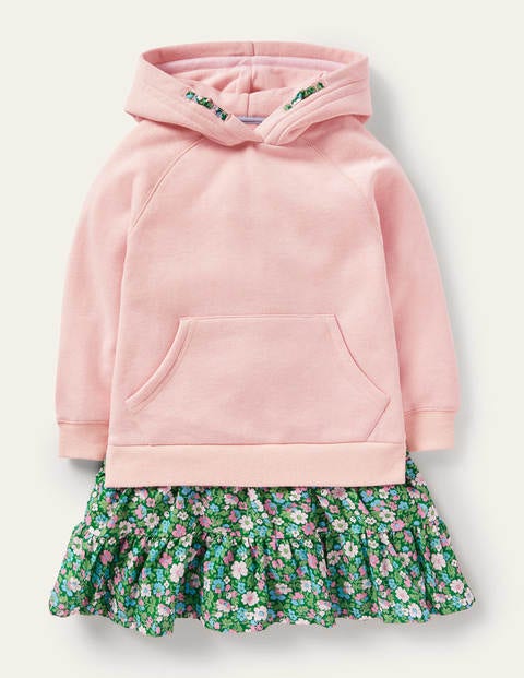Cosy Hooded Dress - Boto Pink Floral