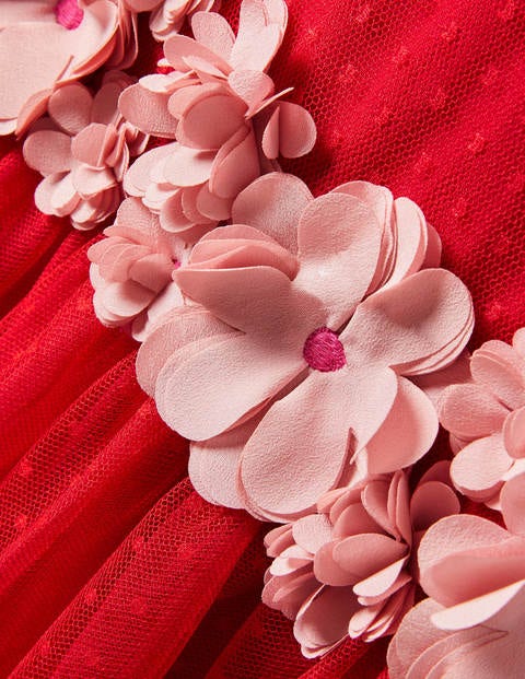 Floral Corsage Dress - Rockabilly Red Floral Corsage Dress - Rockabilly Red