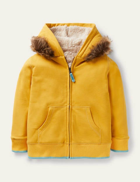 Fun Shaggy-lined Hoodie - Honeycomb Yellow Lion Fun Shaggy-lined Hoodie - Honeycomb Yellow Lion