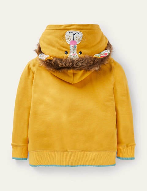 Fun Shaggy-lined Hoodie - Honeycomb Yellow Lion Fun Shaggy-lined Hoodie - Honeycomb Yellow Lion