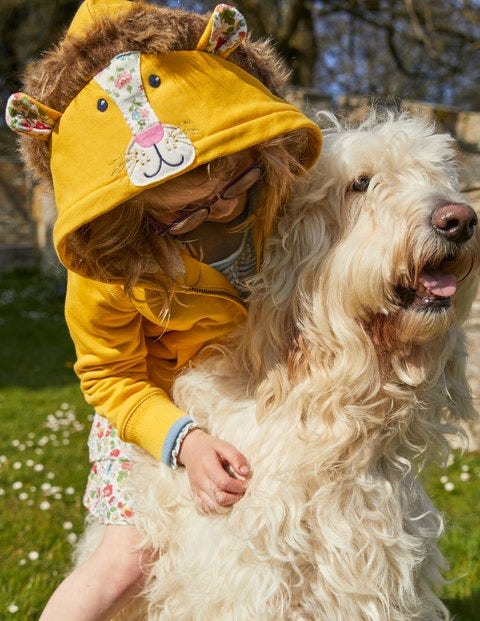 Fun Shaggy-lined Hoodie - Honeycomb Yellow Lion Fun Shaggy-lined Hoodie - Honeycomb Yellow Lion