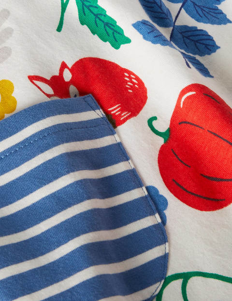Printed Jersey Pocket Tunic - Ivory Forest Friends Printed Jersey Pocket Tunic - Ivory Forest Friends