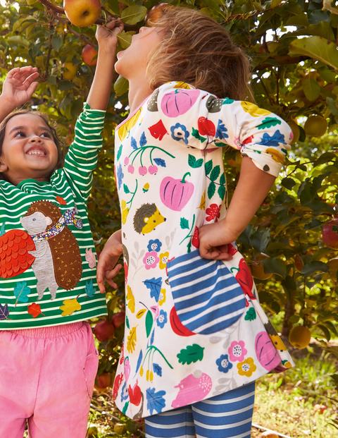 Printed Jersey Pocket Tunic - Ivory Forest Friends Printed Jersey Pocket Tunic - Ivory Forest Friends